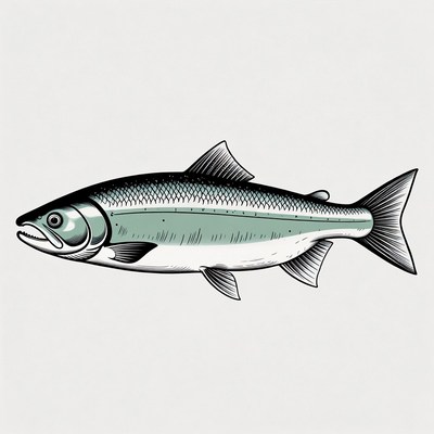 Coho Salmon Illustration