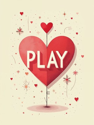 Play Heart Illustration with Hearts