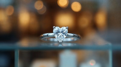 Heart-Shaped Diamond Engagement Ring