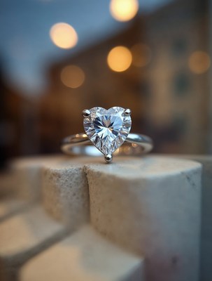 Heart-Shaped Diamond Ring