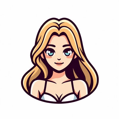 Blonde Anime Girl Portrait