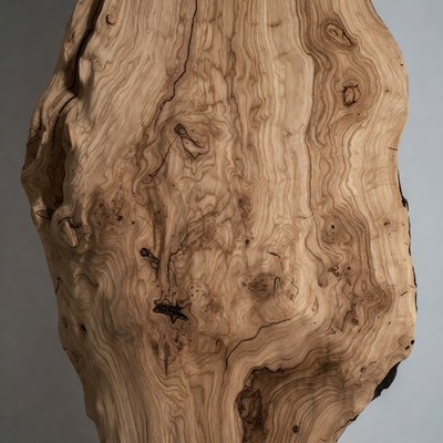 Abstract Burled Wood Sculpture