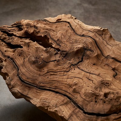 Rustic Natural Wood Slab Table