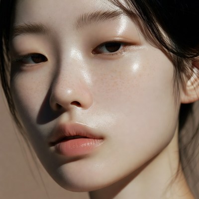 Beautiful Asian woman close-up portrait