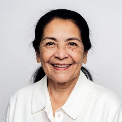Smiling Asian elderly woman