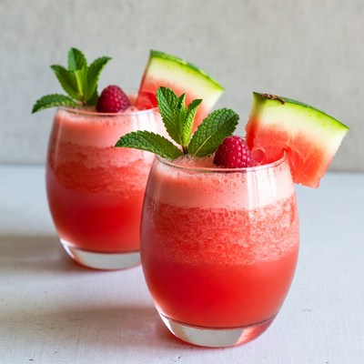 Watermelon Raspberry Mint Cocktails