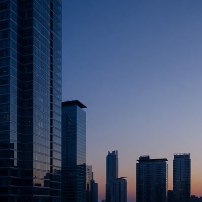 Modern Skyscrapers at Twilight