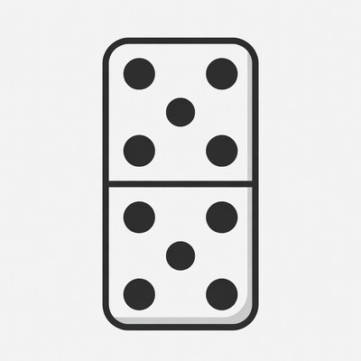 Double Six Domino Tile