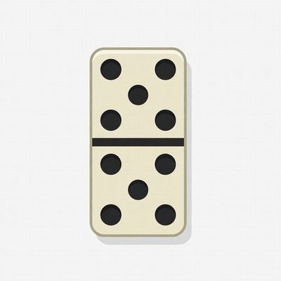 Double-six domino tile