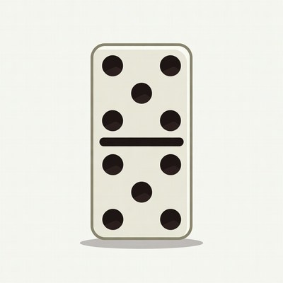 Double-six domino tile