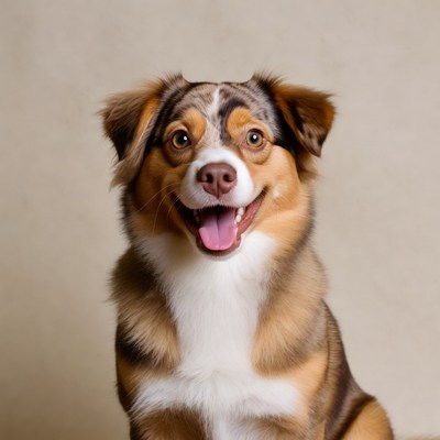Happy Australian Shepherd puppy