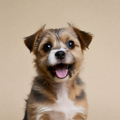 Happy Yorkie Puppy Smiling