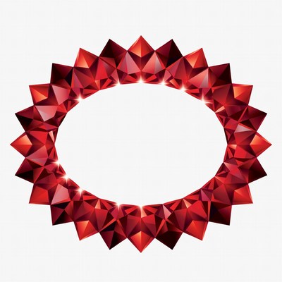 Red Ruby Crystal Gem Frame