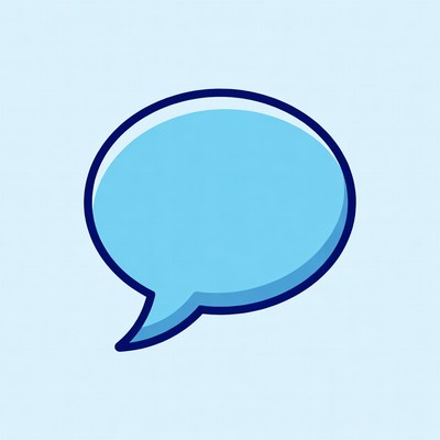 Blue speech bubble icon
