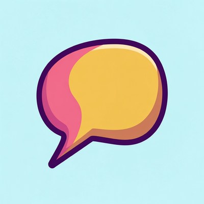 Yellow speech bubble illustration
