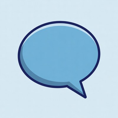 Blue Speech Bubble Icon