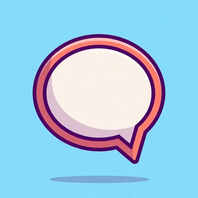 Empty Pink Speech Bubble Illustration