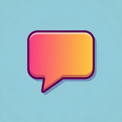 Colorful Gradient Speech Bubble