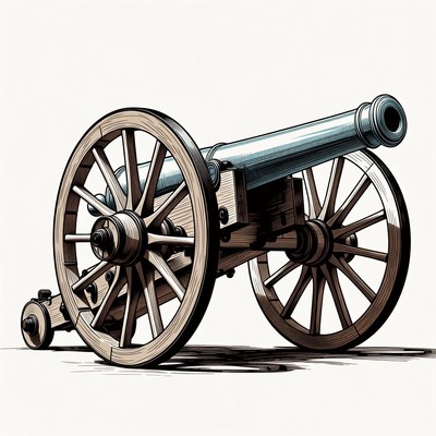 Vintage Cannon on Wheels