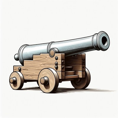 Wooden Cannon on Wheels