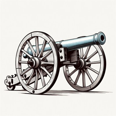 Vintage Cannon on Wheels