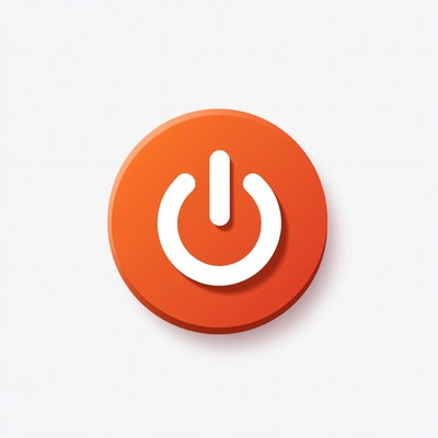 Orange Power On Button
