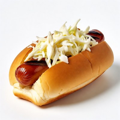 Hot dog with coleslaw