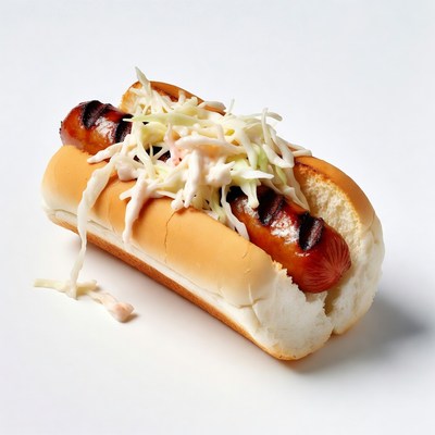 Hot dog with coleslaw