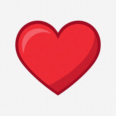 Red heart clipart