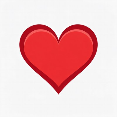 Red heart clipart