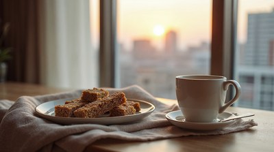 Cookies and Tea by Sunset Window