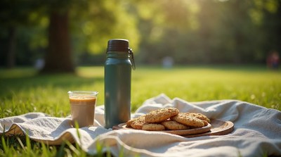 Cookies Iced Coffee Picnic Blanket