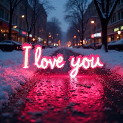 I Love You in Snowy Street
