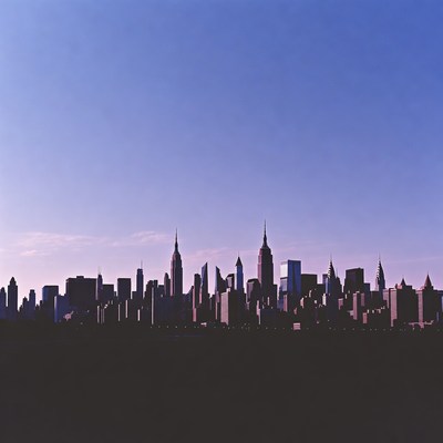 New York City Skyline Silhouette