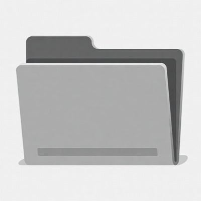 Gray Open Folder Icon