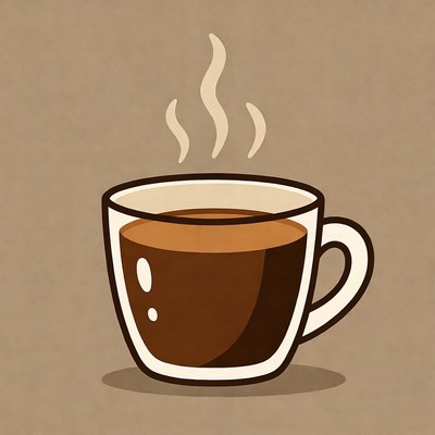 Steaming Hot Coffee Cup