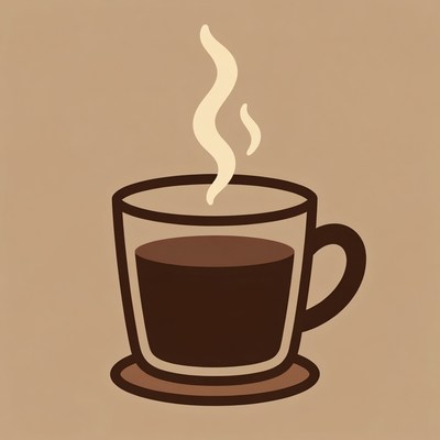 Steaming Coffee Cup Illustration