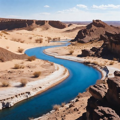 Blue River in Desert Canyon