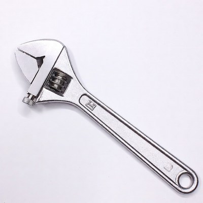 Silver Adjustable Wrench Tool