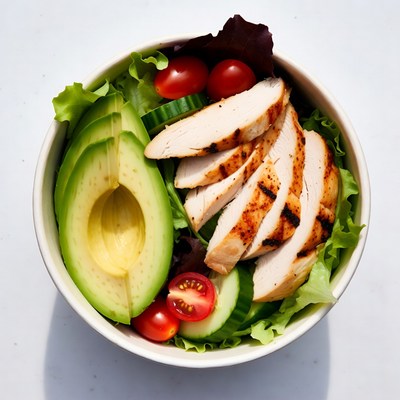 Grilled Chicken Avocado Salad Bowl