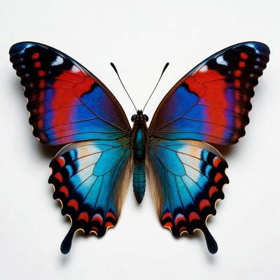 Colorful Red-Spotted Purple Butterfly