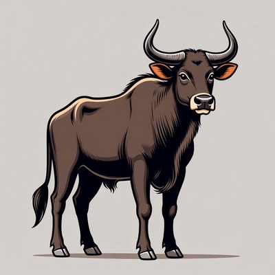 Water Buffalo Illustration