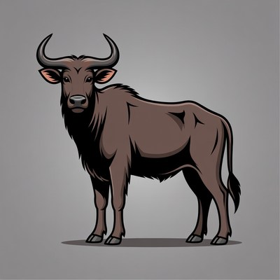 Water Buffalo Illustration