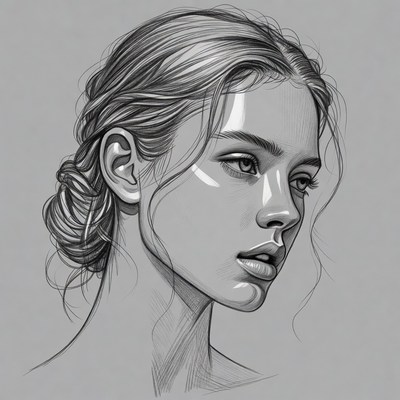 Woman with loose bun hairstyle