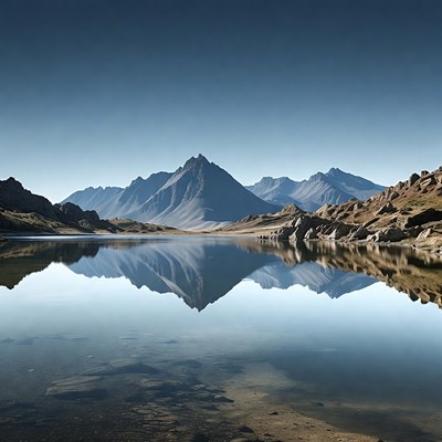 Mountain Lake with Reflections