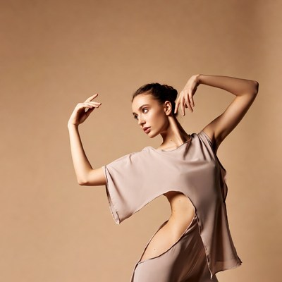 Woman in ballet pose