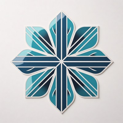 Blue Snowflake Illustration