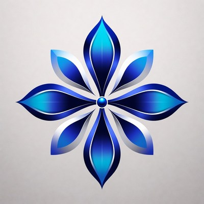 Blue Flower Illustration