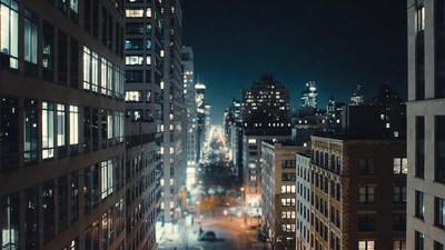 New York City Street at Night