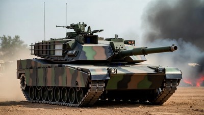 M1 Abrams Tank in Desert Maneuvers